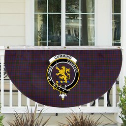 ScotsTee Shop Scottish Cumming Crest Tartan Non-Pleated Fan Flag Bunting Banner