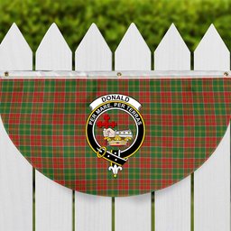 ScotsTee Shop Scottish Donald of Kingsburgh Ancient Crest Tartan Non-Pleated Fan Flag Bunting Banner