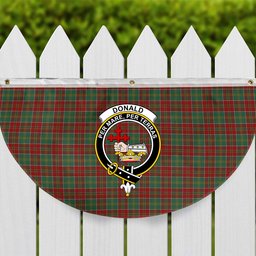 ScotsTee Shop Scottish Donald of Kingsburgh Crest Tartan Non-Pleated Fan Flag Bunting Banner