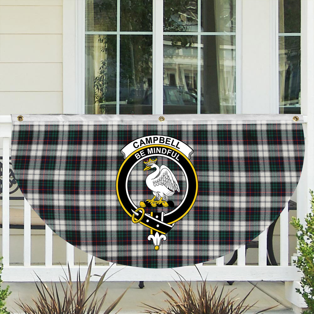 ScotsTee Shop Scottish Campbell of Cawdor Dress Modern Crest Tartan Non-Pleated Fan Flag Bunting Banner