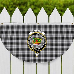 ScotsTee Shop Scottish Douglas Grey Ancient Crest Tartan Non-Pleated Fan Flag Bunting Banner