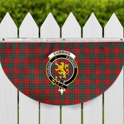 ScotsTee Shop Scottish Cumming Modern Crest Tartan Non-Pleated Fan Flag Bunting Banner