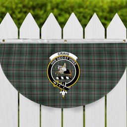 ScotsTee Shop Scottish Craig Crest Tartan Non-Pleated Fan Flag Bunting Banner