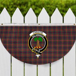 ScotsTee Shop Scottish Christie Crest Tartan Non-Pleated Fan Flag Bunting Banner