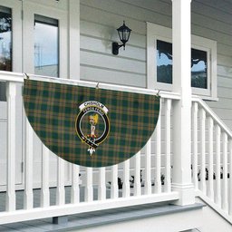 ScotsTee Shop Scottish Chisholm Colonial Crest Tartan Non-Pleated Fan Flag Bunting Banner
