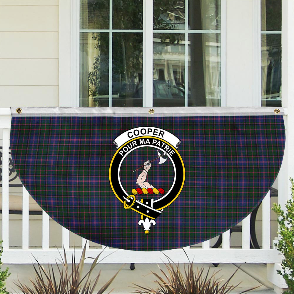 ScotsTee Shop Scottish Cooper Crest Tartan Non-Pleated Fan Flag Bunting Banner