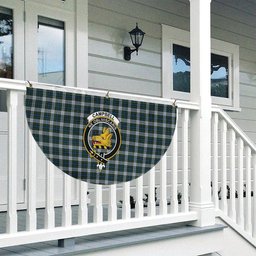 ScotsTee Shop Scottish Campbell Dress 1 Crest Tartan Non-Pleated Fan Flag Bunting Banner