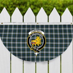 ScotsTee Shop Scottish Campbell Dress 1 Crest Tartan Non-Pleated Fan Flag Bunting Banner