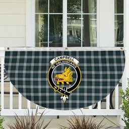 ScotsTee Shop Scottish Campbell Dress 1 Crest Tartan Non-Pleated Fan Flag Bunting Banner