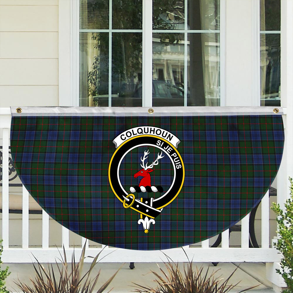 ScotsTee Shop Scottish Colquhoun Crest Tartan Non-Pleated Fan Flag Bunting Banner