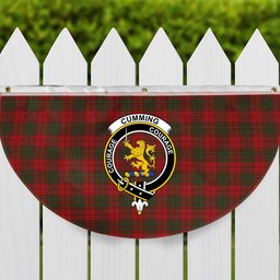ScotsTee Shop Scottish Cumming 1842 Crest Tartan Non-Pleated Fan Flag Bunting Banner