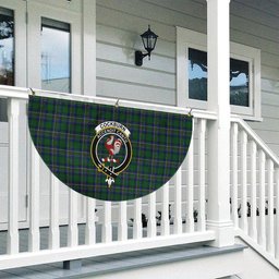 ScotsTee Shop Scottish Cockburn Old Pattern Crest Tartan Non-Pleated Fan Flag Bunting Banner