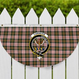 ScotsTee Shop Scottish Carnegie Dress Ancient Crest Tartan Non-Pleated Fan Flag Bunting Banner