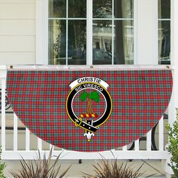 ScotsTee Shop Scottish Christie (London) Crest Tartan Non-Pleated Fan Flag Bunting Banner