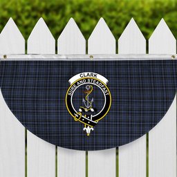ScotsTee Shop Scottish Clark (Clergy) Modern Clan Crest Tartan Non-Pleated Fan Flag Bunting Banner