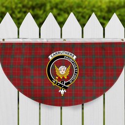 ScotsTee Shop Scottish Carruthers Modern Crest Tartan Non-Pleated Fan Flag Bunting Banner