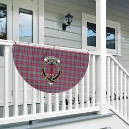 ScotsTee Shop Scottish Crawford Ancient Crest Tartan Non-Pleated Fan Flag Bunting Banner