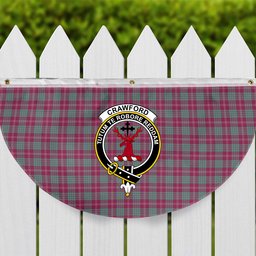 ScotsTee Shop Scottish Crawford Ancient Crest Tartan Non-Pleated Fan Flag Bunting Banner