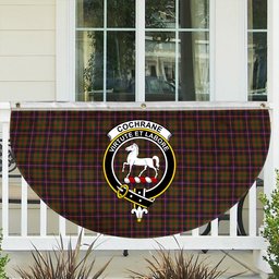 ScotsTee Shop Scottish Cochrane Modern Crest Tartan Non-Pleated Fan Flag Bunting Banner