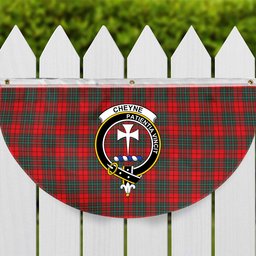 ScotsTee Shop Scottish Cheyne Crest Tartan Non-Pleated Fan Flag Bunting Banner
