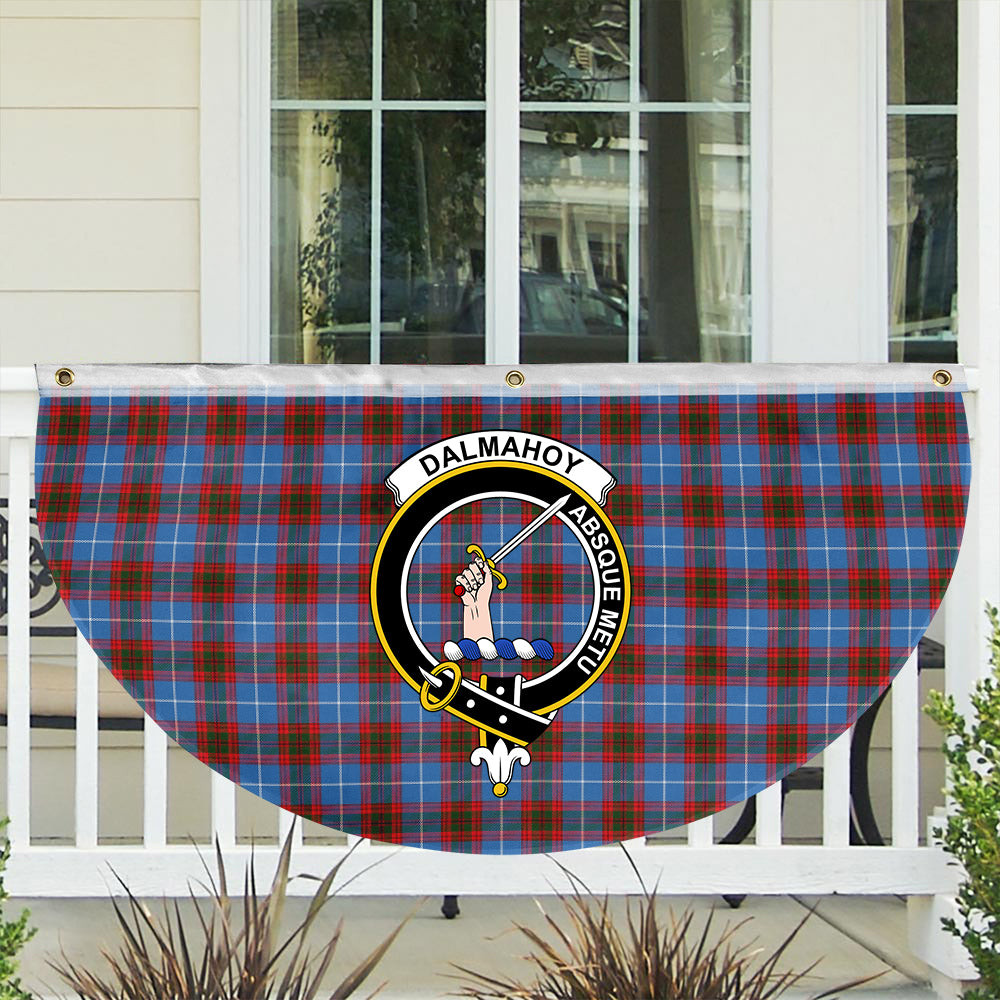 ScotsTee Shop Scottish Dalmahoy Crest Tartan Non-Pleated Fan Flag Bunting Banner