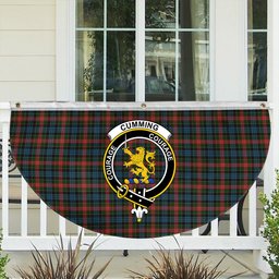 ScotsTee Shop Scottish Cumming 1831 Crest Tartan Non-Pleated Fan Flag Bunting Banner