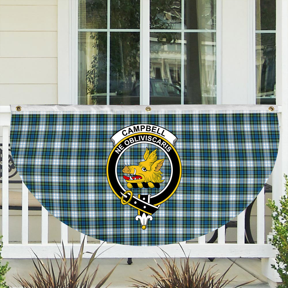 ScotsTee Shop Scottish Campbell Dress Ancient 02 Crest Tartan Non-Pleated Fan Flag Bunting Banner