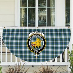 ScotsTee Shop Scottish Campbell Dress Ancient 02 Crest Tartan Non-Pleated Fan Flag Bunting Banner