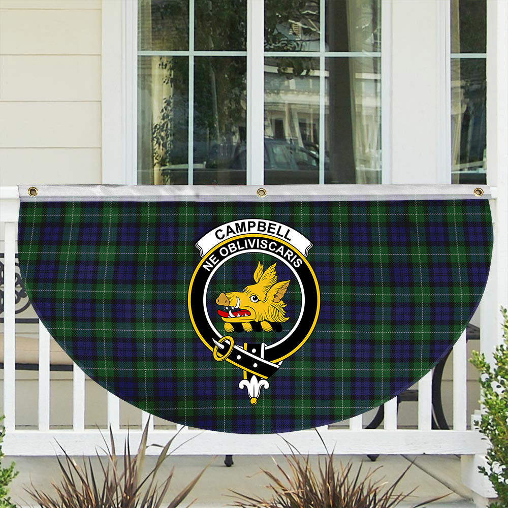 ScotsTee Shop Scottish Campbell of Argyll Smiths Crest Tartan Non-Pleated Fan Flag Bunting Banner