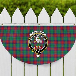 ScotsTee Shop Scottish Cranstoun Dress Modern Crest Tartan Non-Pleated Fan Flag Bunting Banner