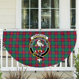 ScotsTee Shop Scottish Cranstoun Dress Modern Crest Tartan Non-Pleated Fan Flag Bunting Banner