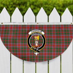 ScotsTee Shop Scottish Chisholm Artifact Ancient Crest Tartan Non-Pleated Fan Flag Bunting Banner