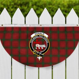 ScotsTee Shop Scottish Donald of Sleat Crest Tartan Non-Pleated Fan Flag Bunting Banner