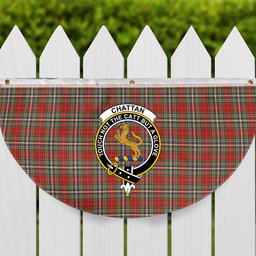 ScotsTee Shop Scottish Chattan Chief Ancient Crest Tartan Non-Pleated Fan Flag Bunting Banner
