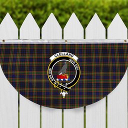 ScotsTee Shop Scottish Clelland Modern Crest Tartan Non-Pleated Fan Flag Bunting Banner