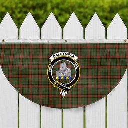 ScotsTee Shop Scottish Dalrymple of Castleton Crest Tartan Non-Pleated Fan Flag Bunting Banner