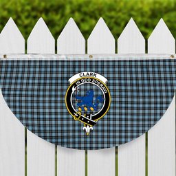 ScotsTee Shop Scottish Clark (Lion) Ancient Crest Tartan Non-Pleated Fan Flag Bunting Banner