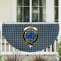 ScotsTee Shop Scottish Clark (Lion) Ancient Crest Tartan Non-Pleated Fan Flag Bunting Banner