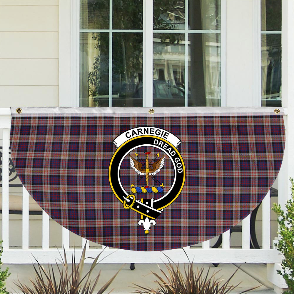 ScotsTee Shop Scottish Carnegie Crest Tartan Non-Pleated Fan Flag Bunting Banner