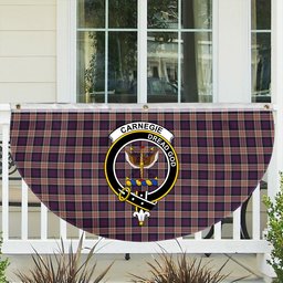 ScotsTee Shop Scottish Carnegie Crest Tartan Non-Pleated Fan Flag Bunting Banner