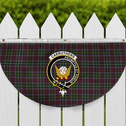 ScotsTee Shop Scottish Carruthers SC Crest Tartan Non-Pleated Fan Flag Bunting Banner
