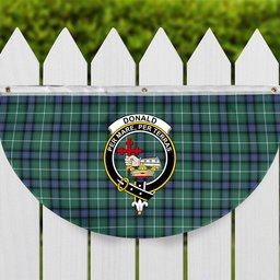 ScotsTee Shop Scottish Donald of the Isles Hunting Ancient Crest Tartan Non-Pleated Fan Flag Bunting Banner