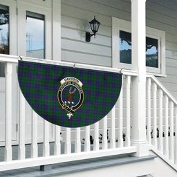 ScotsTee Shop Scottish Davidson Half Crest Tartan Non-Pleated Fan Flag Bunting Banner
