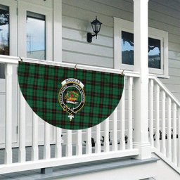 ScotsTee Shop Scottish Douglas Black Ancient Crest Tartan Non-Pleated Fan Flag Bunting Banner