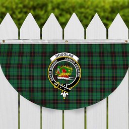 ScotsTee Shop Scottish Douglas Black Ancient Crest Tartan Non-Pleated Fan Flag Bunting Banner