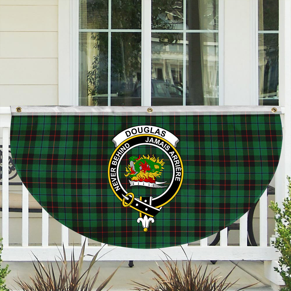 ScotsTee Shop Scottish Douglas Black Ancient Crest Tartan Non-Pleated Fan Flag Bunting Banner