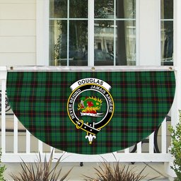 ScotsTee Shop Scottish Douglas Black Ancient Crest Tartan Non-Pleated Fan Flag Bunting Banner