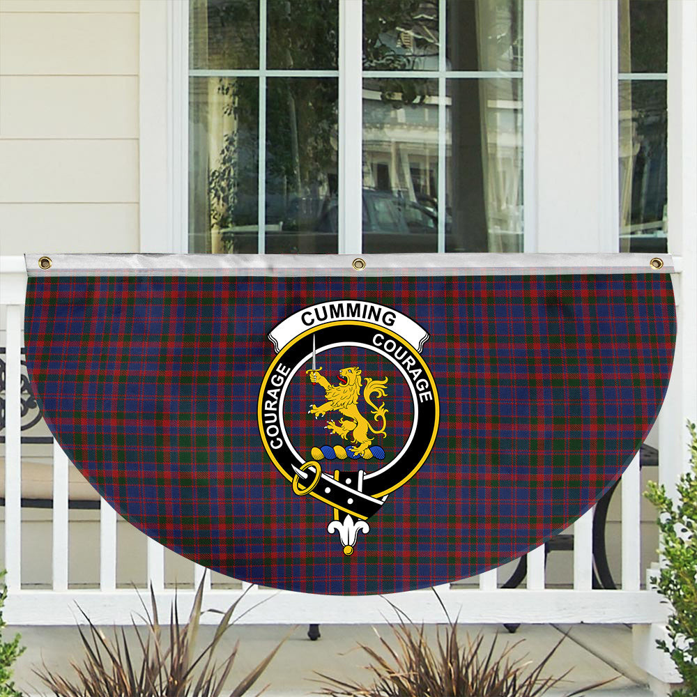ScotsTee Shop Scottish Cumming 1810 Crest Tartan Non-Pleated Fan Flag Bunting Banner