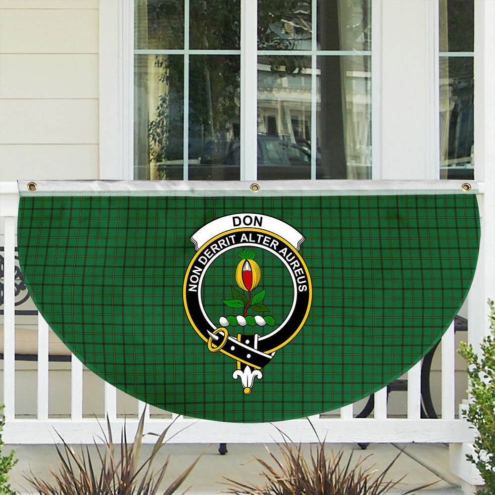 ScotsTee Shop Scottish Don (Tribe-of-Mar) Crest Tartan Non-Pleated Fan Flag Bunting Banner