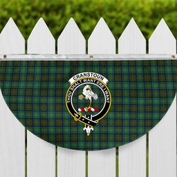 ScotsTee Shop Scottish Cranston Modern Crest Tartan Non-Pleated Fan Flag Bunting Banner